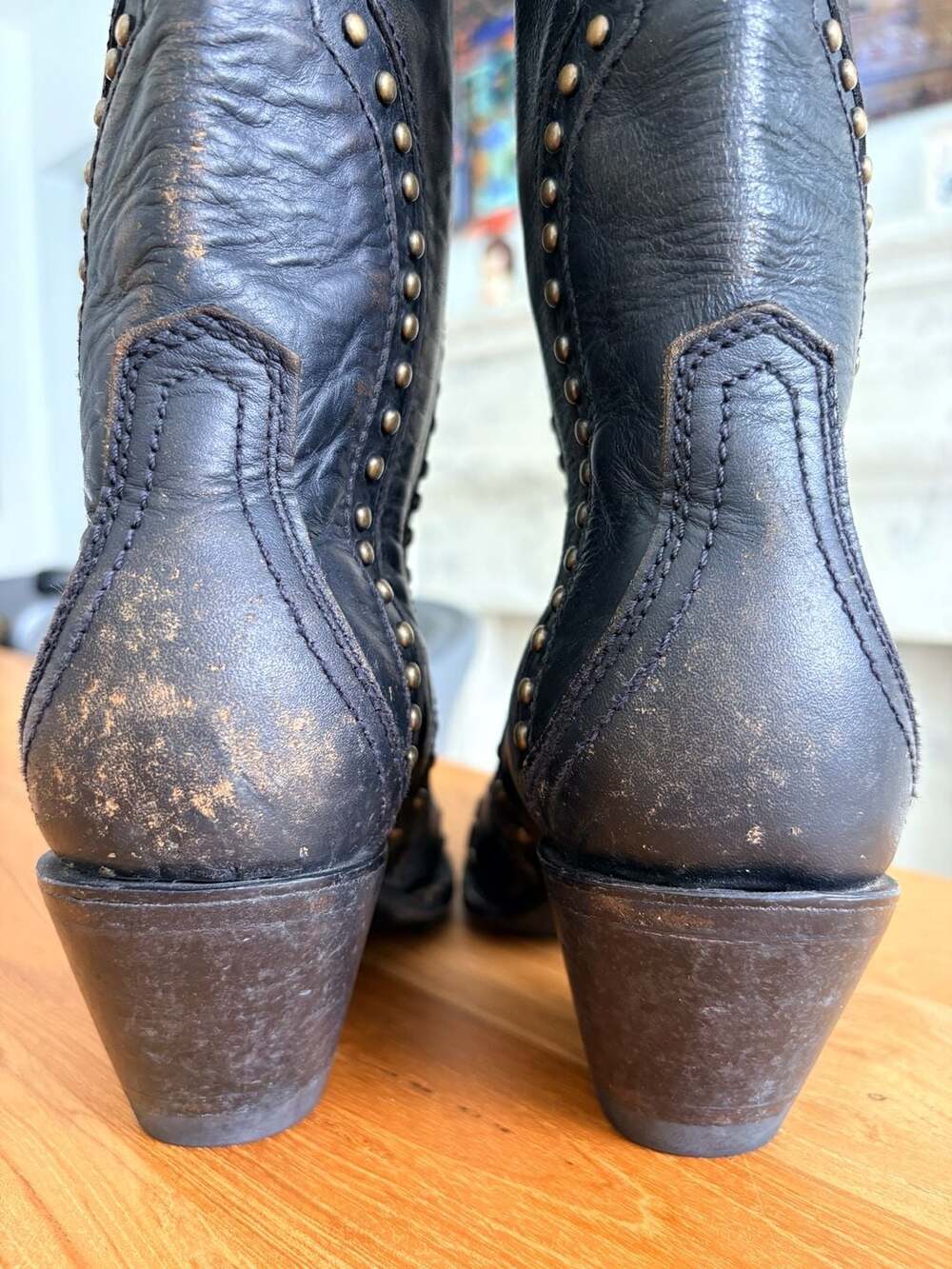 Miranda Lambert Idyllwind Black Distressed Cowgirl Boots Ladies size 6.5 B - Picture 7 of 11